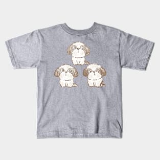 Three Shih Tzu Kids T-Shirt